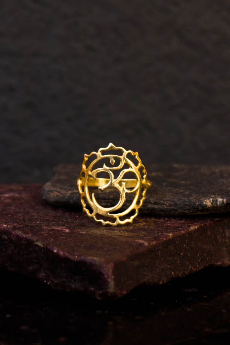 Om Spiral Ring: In the spiral of life, Om is your center.