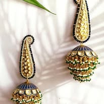 The Monsoon Meenakari Chandbalis