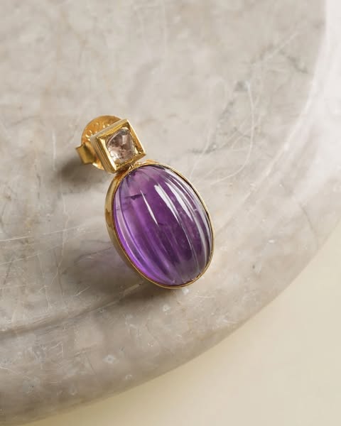 Amara Amethyst Studs