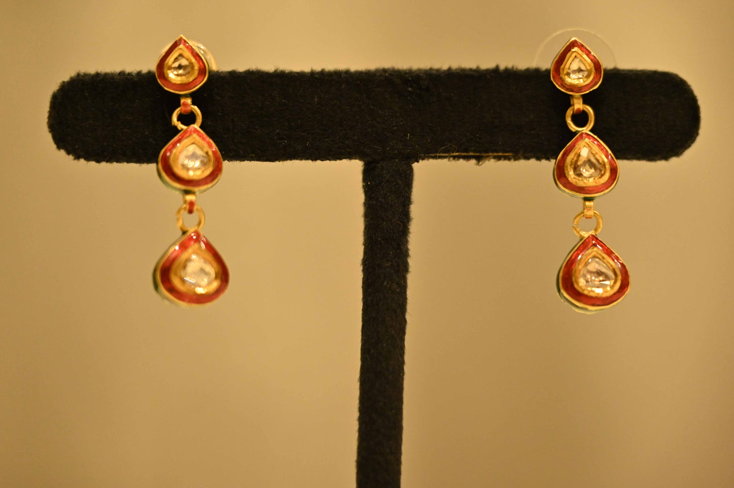 Red Enamel earrings