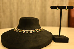 Elegant Emerald choker set