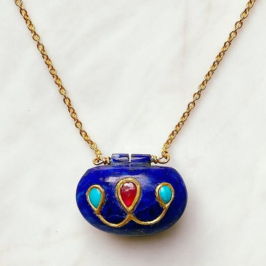 Lapis Gold Pendant