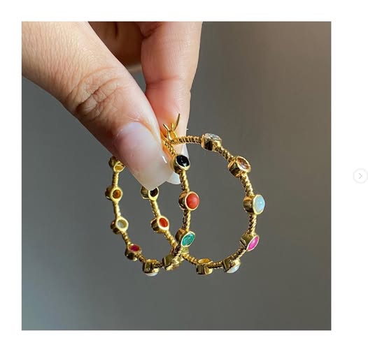 Mughal Chic Navratna Hoop
