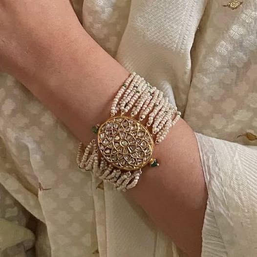 The Kundan Royale Pearl Cuff