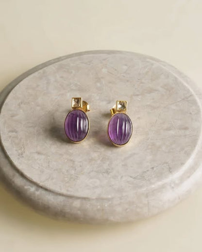Amara Amethyst Studs