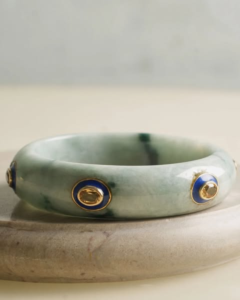 Aaranya – Jade Enamel Bangle