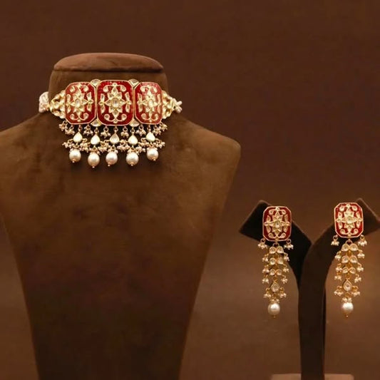 Regal Ravya Choker & Earrings Set