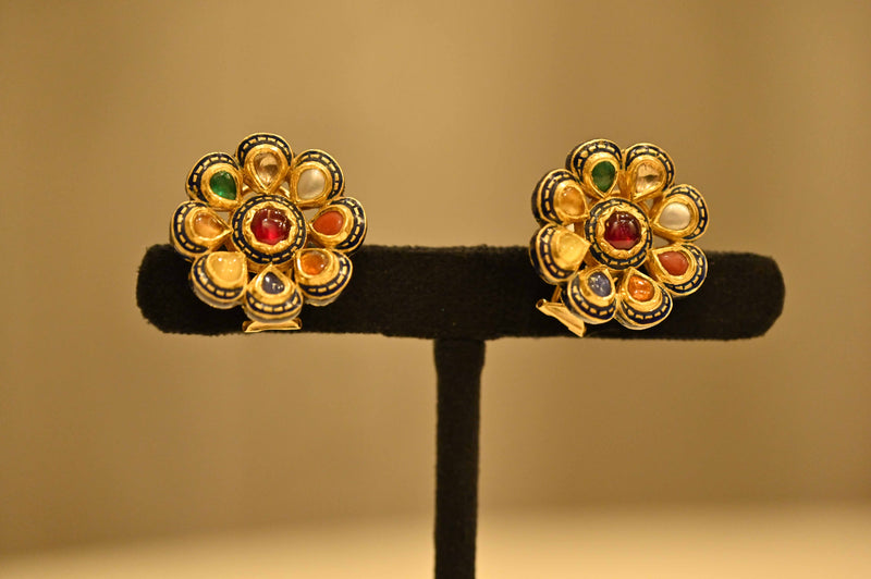 Navratna Kundan Earrings