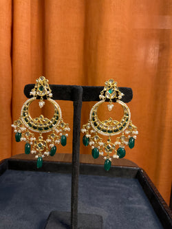 Stunning Emerald Chaandbali