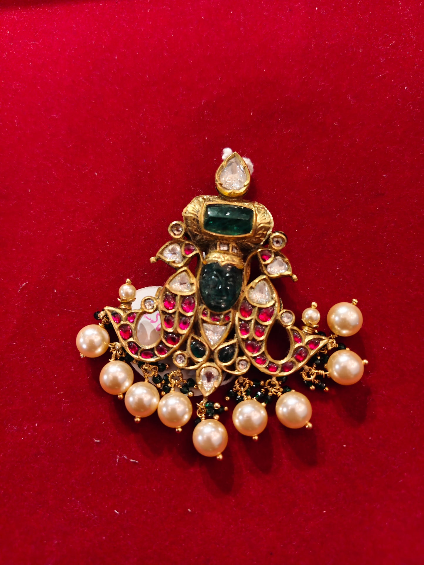 Mayura Meenakari Heirloom Pendant