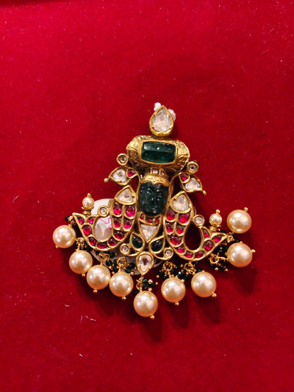 Mayura Meenakari Heirloom Pendant