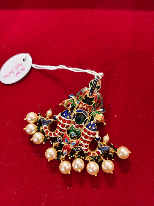 Mayura Meenakari Heirloom Pendant