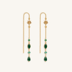 Lotus Jade Drop Earrings