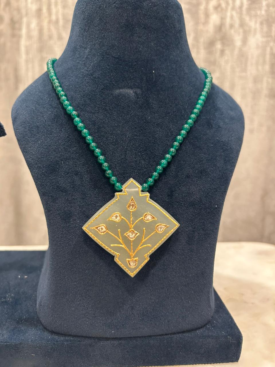 Emerald Basra Royale Pendant Necklace