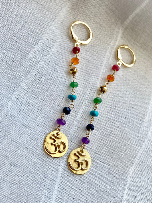 Mini Chakra Drop Earrings