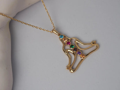 Yogi Pose Silhouette Pendant