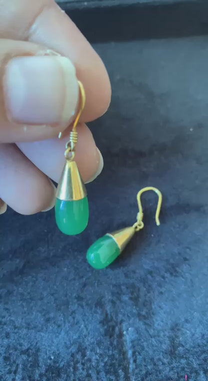 Roshni Drops Emerald Earrings